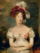 Sir Thomas Lawrence Portrait of Princess Caroline Ferdinande of Bourbon oil painting reproduction